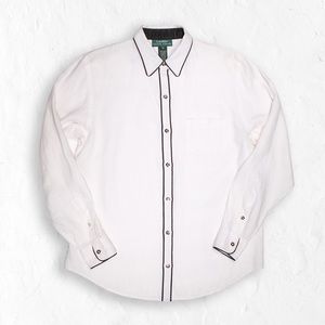 Ralph Lauren Linen White Blouse